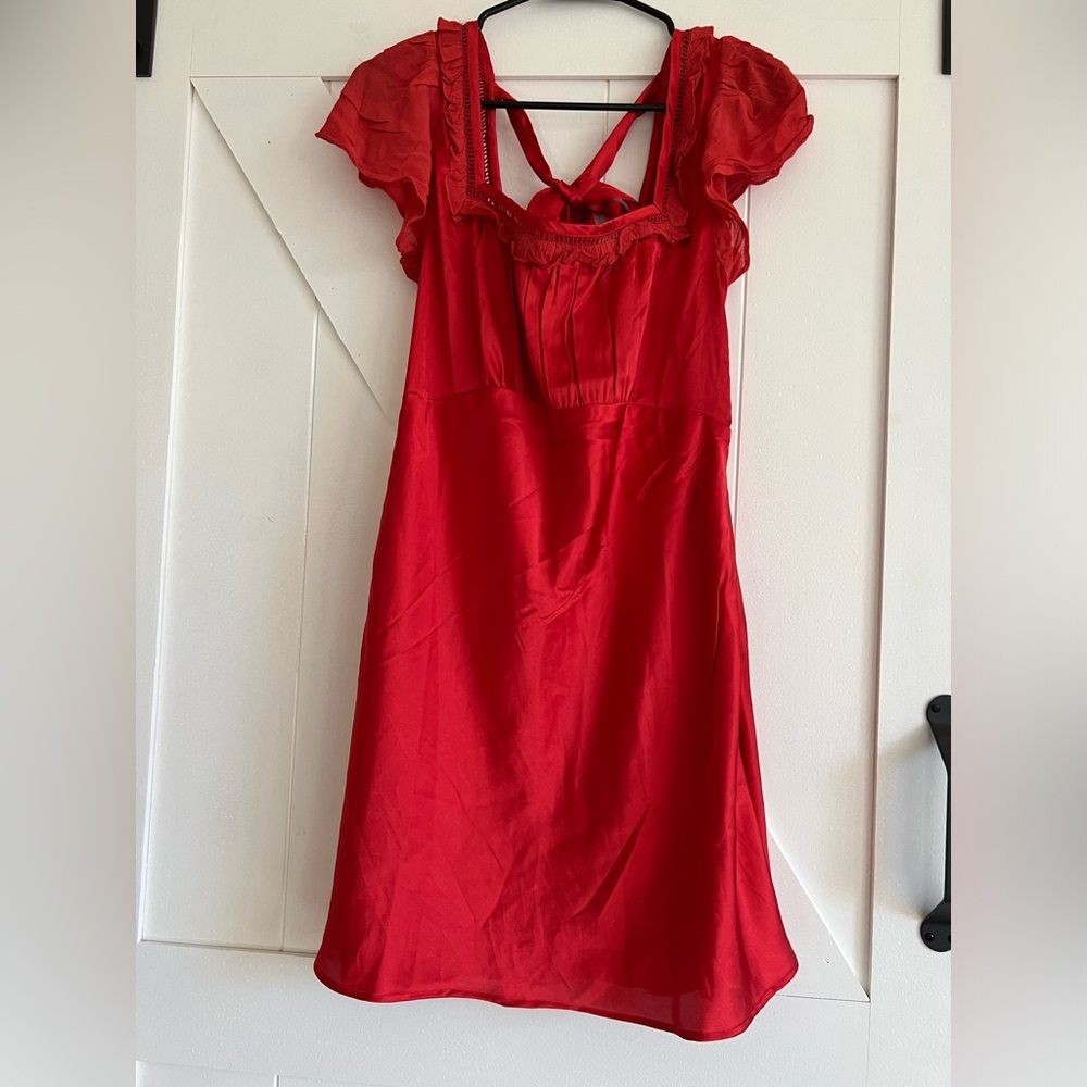🆕 FREE PEOPLE Violet Visions Mini Dress / Scarlet Glow Combo